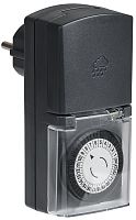 Розетка-таймер механическая IEK РТМ-4 30мин 24ч 48On/Off 16А IP44 черный картинка